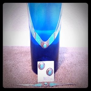 Sterling & turquoise jewelry set